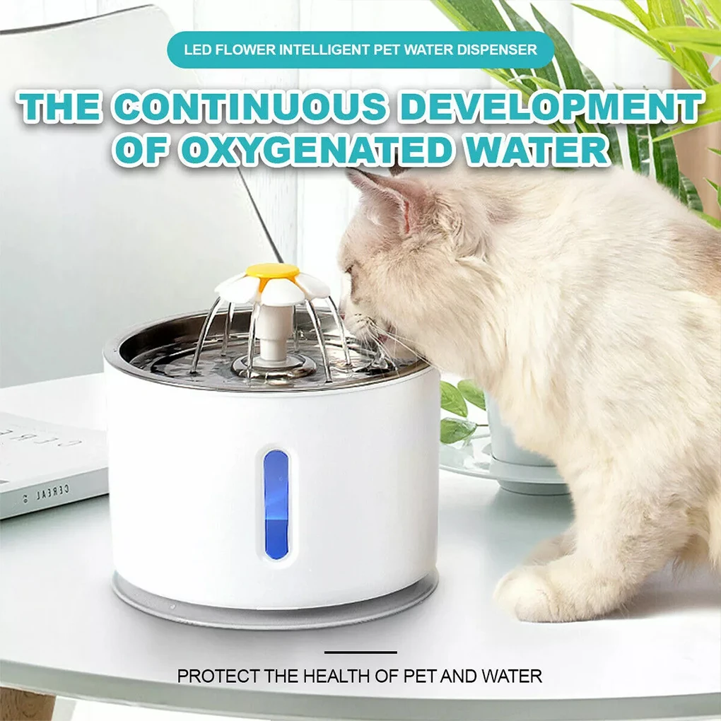 PP Charcoal Filtered Cat Water Fountain For Healthy Pets And Can Meet Drinking Needs Of Cats Drinker