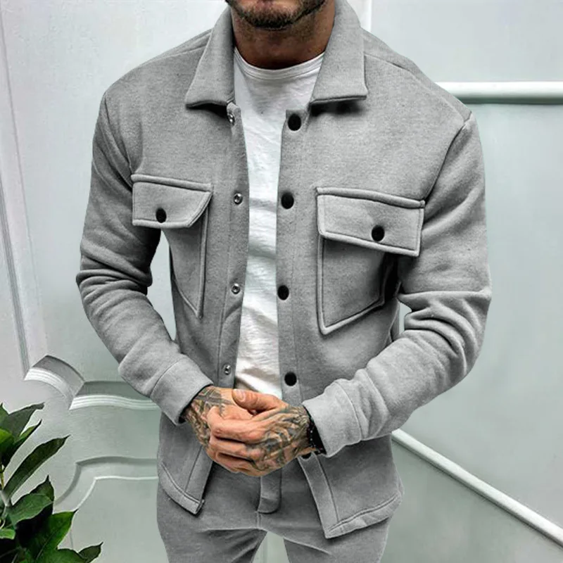 Autumn-Men-Casual-Jacket-Solid-Fleece-Lined-Long-Sleeve-Button-Pocket-Coat-Simple-Style-Outerwear