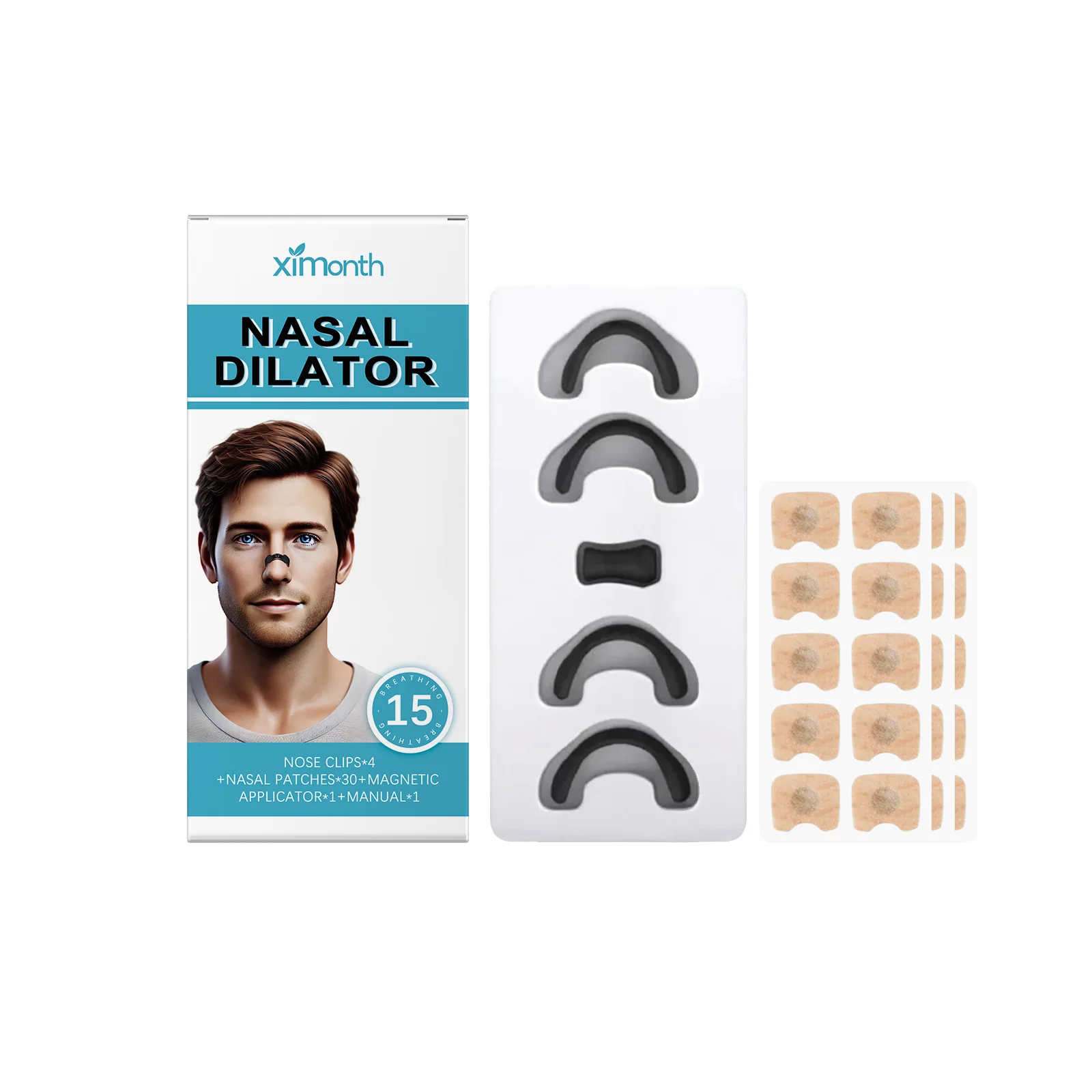 مجموعة العناية بالأنف المضادة للشخير من كوجول، مكونات لطيفة، تصميم مريح، موسع الأنف، تعزيز مدخل الأكسجين، التنفس، عبوة مشبك الأنف #6