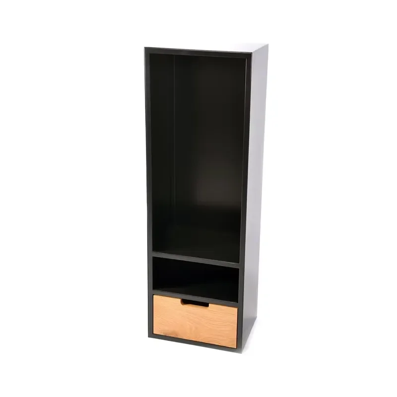 Oniya Steel Wood Store 150cmH Freestanding Metal Firewood Log Indoor with Drawer