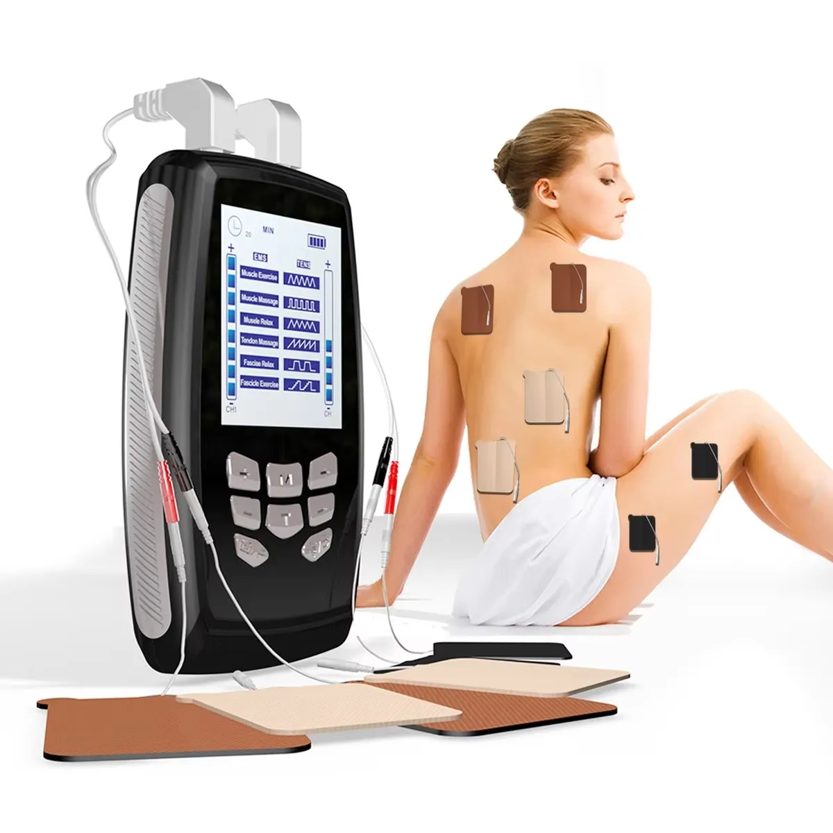 Physiotherapeutic device for muscle building and pain resistance