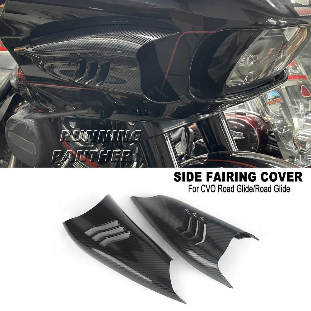 

Motorcycle Accessories Side Fairing Air Deflector Black Decorative Cover For Harley CVO Road Glide Ultra Custom FLTRXSE2018-2022
