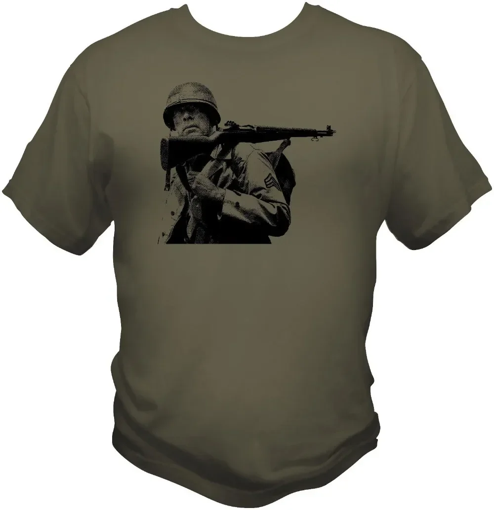 M1 Garand Lee Marven Big Red One Wwii T Shirt Army Sling Handguard Stock Cmp Fashion O-Neck Casual High Quality T Shirt