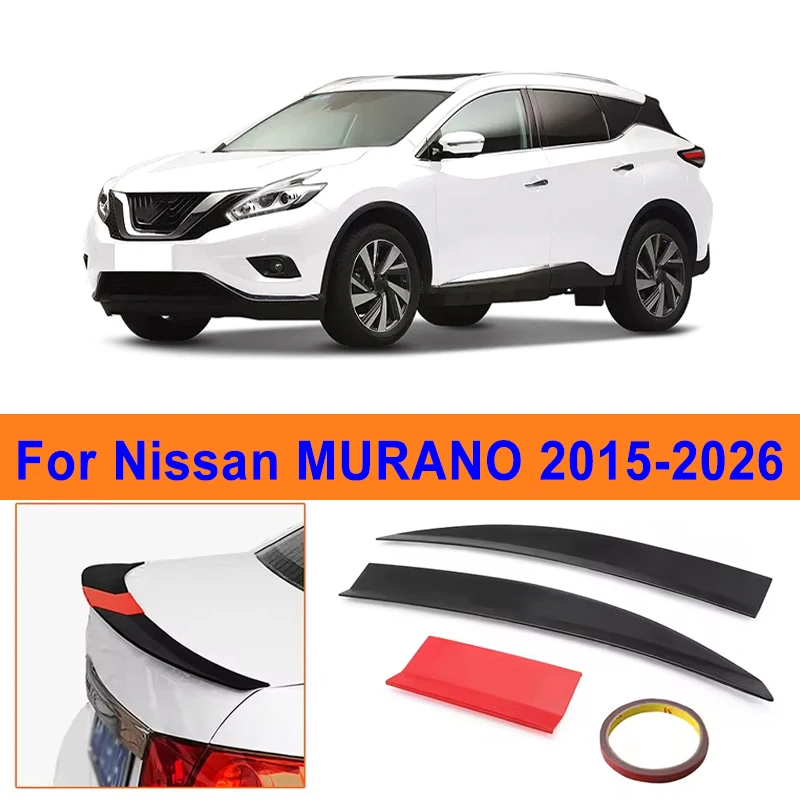 

For Nissan MURANO 2015-2026 3-Section ABS Rear Trunk Spoiler 115-125cm Adjustable Sports Decor Top Wing Car Exterior Parts