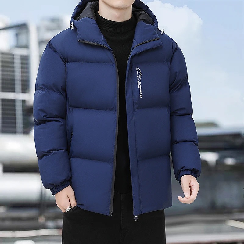 

Hooded Thiened Autumn Winter Cotton Jaet Busin Casual Men's Top New Faion Men's Wear Loose Fit Urban Sle Polyester...