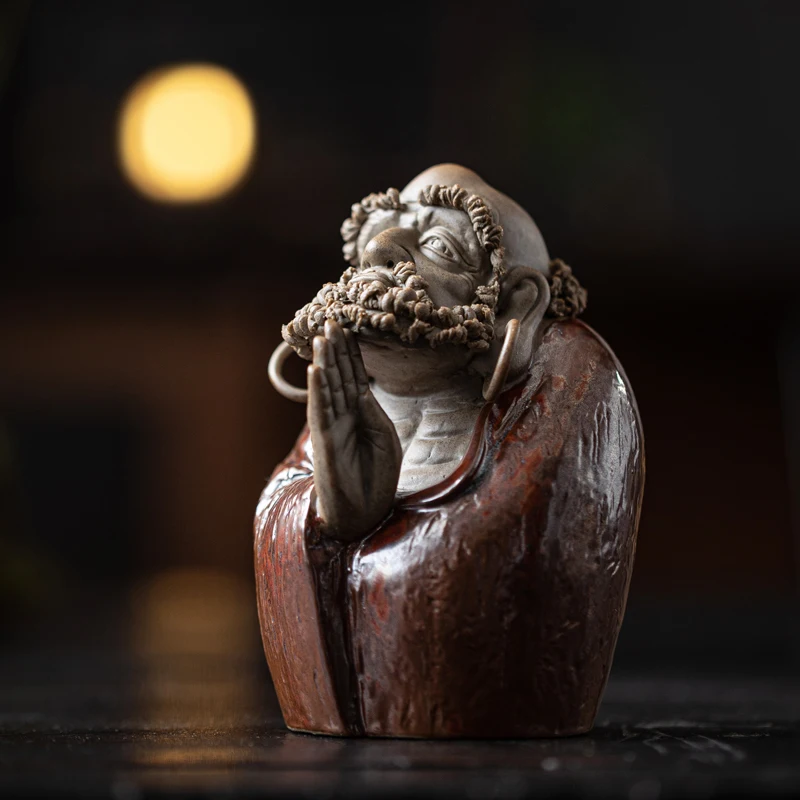 

Damo Decoration Creative Ceramic Sculpture Statue Zen Home Entrance Decoration