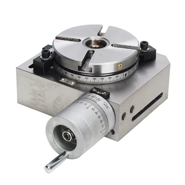 

Small precision drilling and milling machine accessories Indexing head Rotary table 100mm 10094 Vertical and horizontal 360