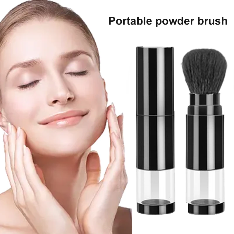 Refillable Loose Powder Brush Multifunctional Automatic Powder Makeup Brush Blush Loose Powder Portable Loose Powder Brush