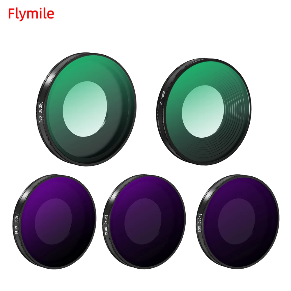 BRDRC Objektivfilter-Set für Insta360 Go Ultra Kamera UV CPL ND8/ND16/ND32 Fotografie für GO Ultra Zubehör