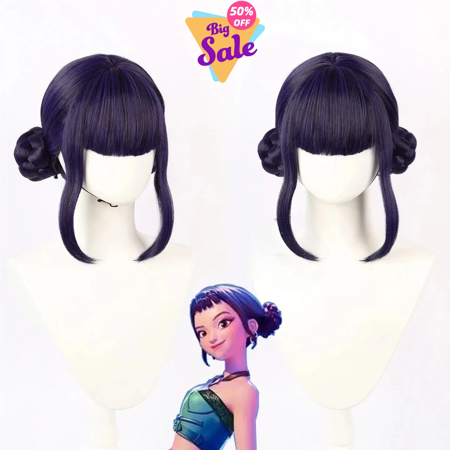 

Zoey Cosplay Wigs K-Pop Demon Hunters Outfit Accessories Halloween Party Women's Carnival Festival Black Short Hair