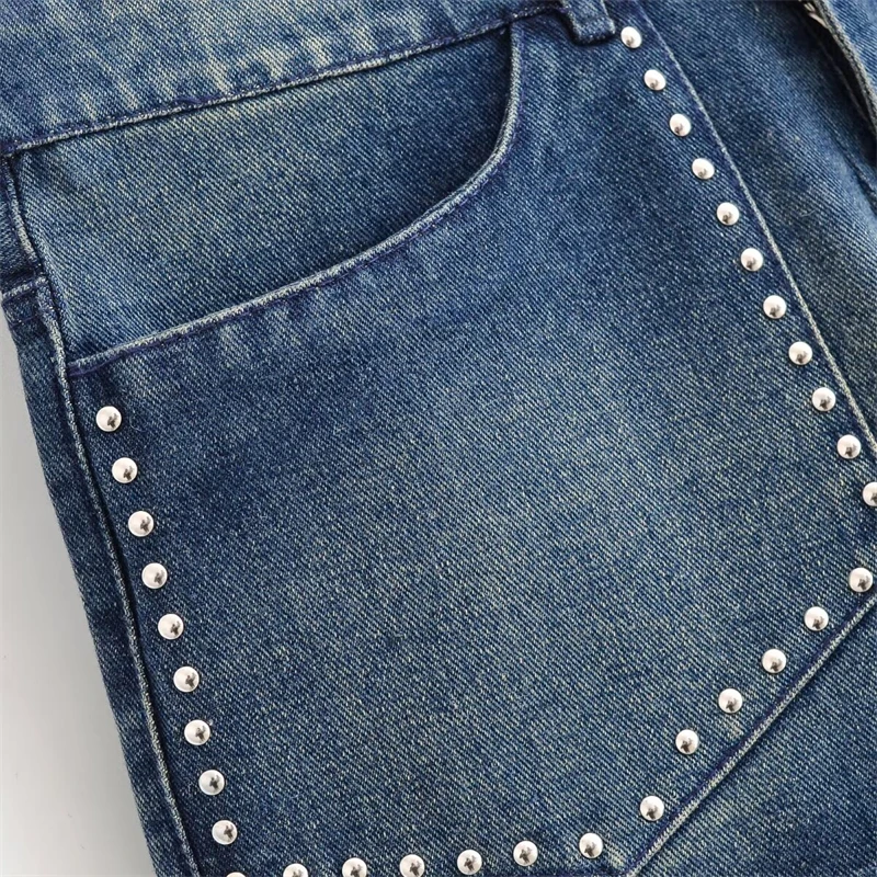 KEYANKETIAN 2026 New Women's Denim Decoration Shorts Y2K High Waist Washed Jean Shorts Casual Streetwear Short Pants Club Party view 4