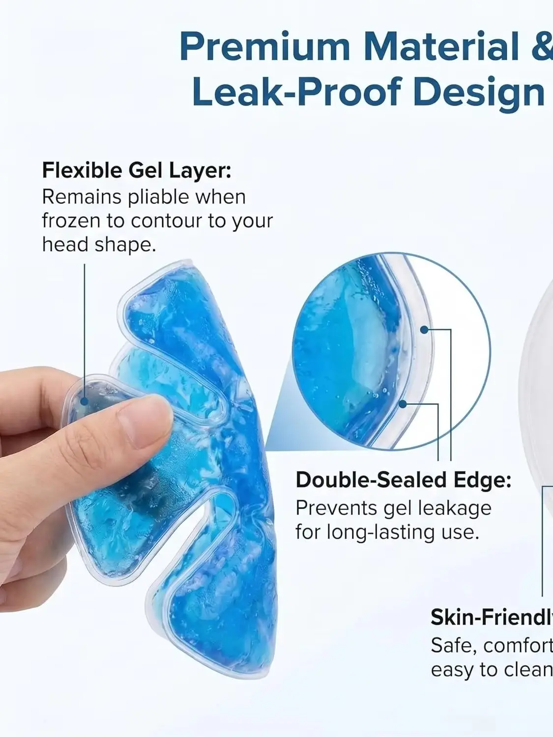 AliExpress NONE 2Pcs Reusable 5-Petal Helmet Cooling Gel Pack Leakproof Ice Insert for Hard Hat Bike Helmet Summer Heat Relief Cold Therapy