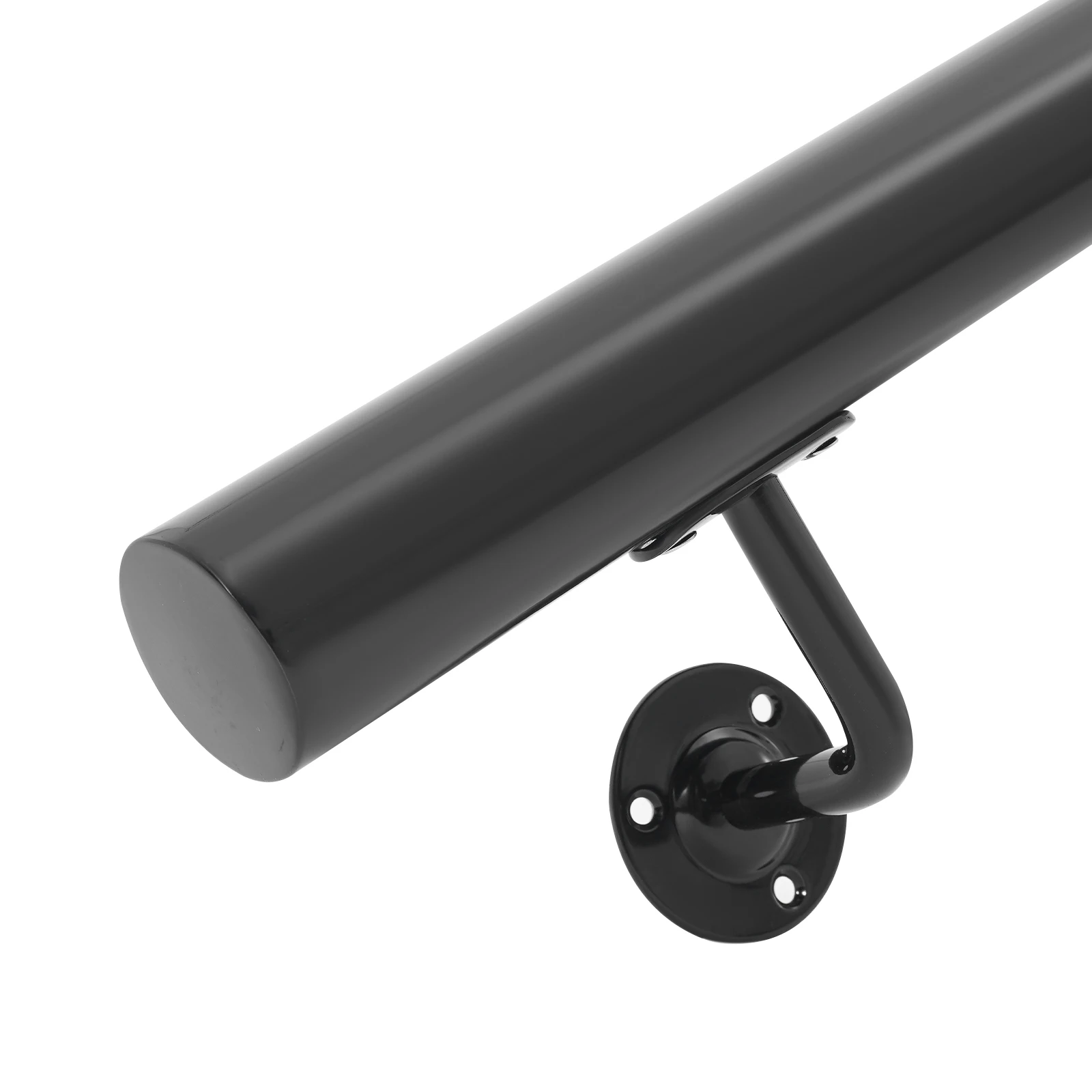 درابزين درج مثبت على الحائط مقاس 29.92*3.68*5.75 بوصة باللون الأسود، درابزين درج من الفولاذ المقاوم للصدأ للمنازل أو المكاتب أو الأماكن العامة #5