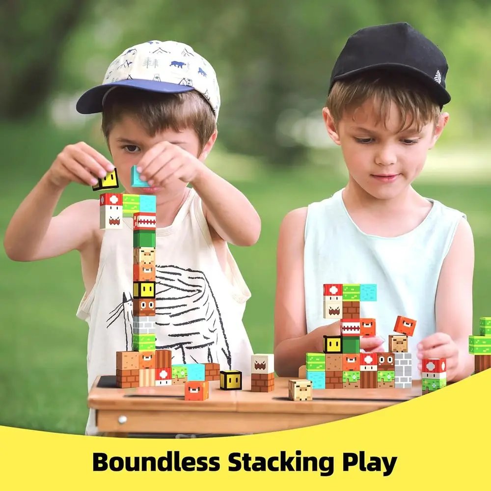 100PCS Magnetic Construction Blocks - Magwonder Cave World Set for Kids, STEM Educational Gift, 1 Inch