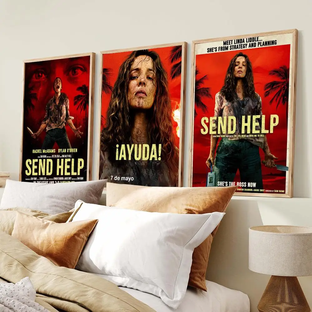 Movie S-Send Help Poster PP Wall Decor Posters Celebrity Art Prints Aesthetic Wall Art Bedroom Office Home Gift