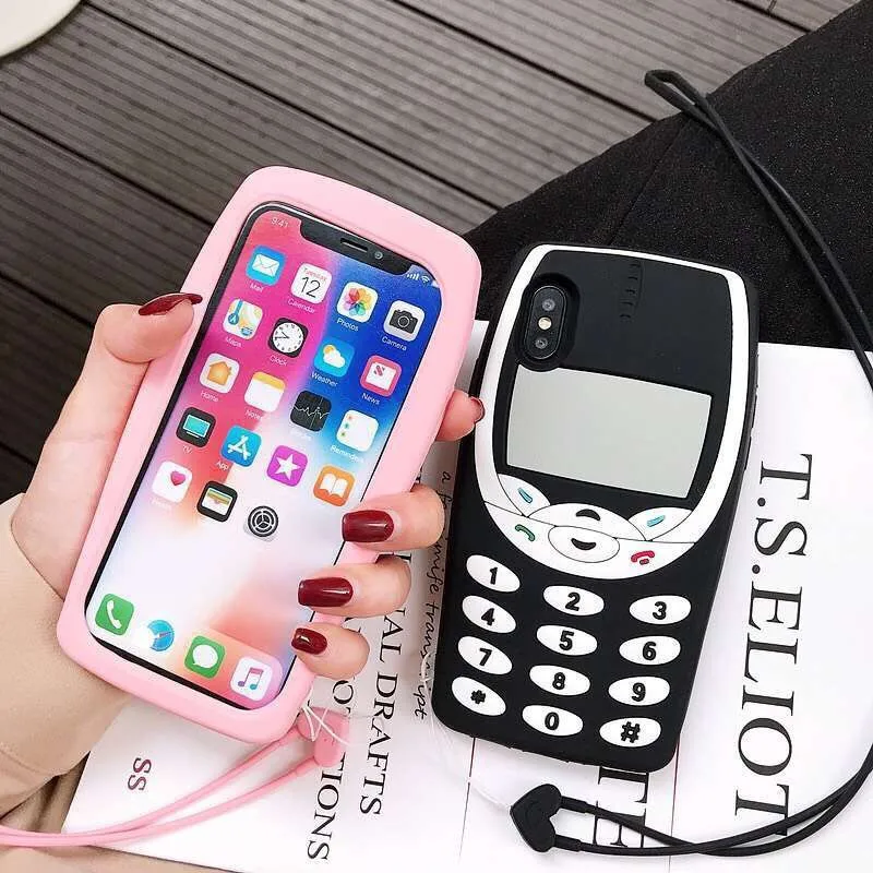 3D per Nokia Soft TPU custodia per cellulare con ciondolo per iPhone 8 7 6 Plus SE2 X XR XS max 11 12 13 Pro Max custodie Cover posteriore in