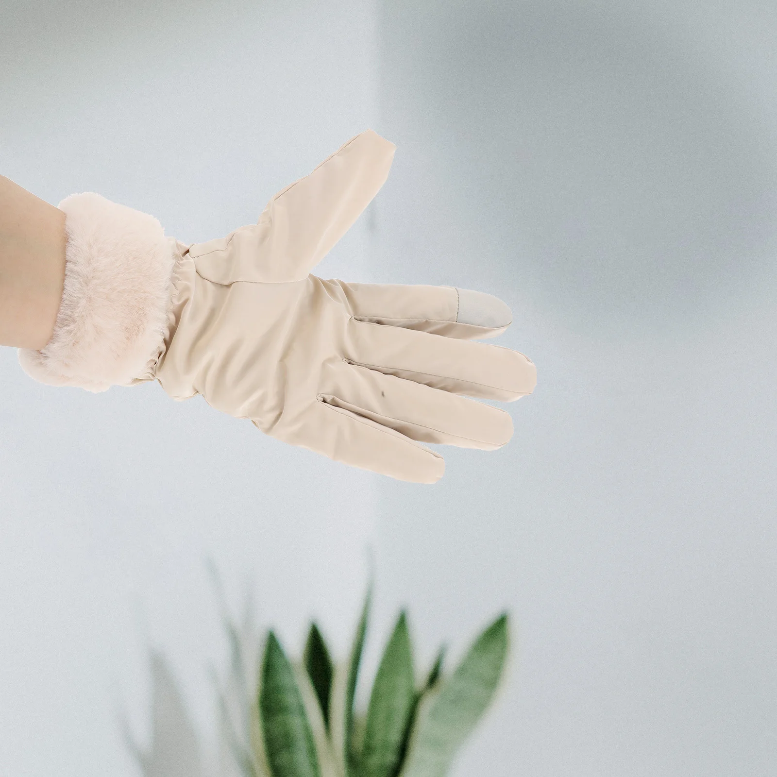 

1Pair Soft Thermal Winter Gloves Women Touch Screen Compatible Waterproof Windproof Cozy Lining Cycling Hiking