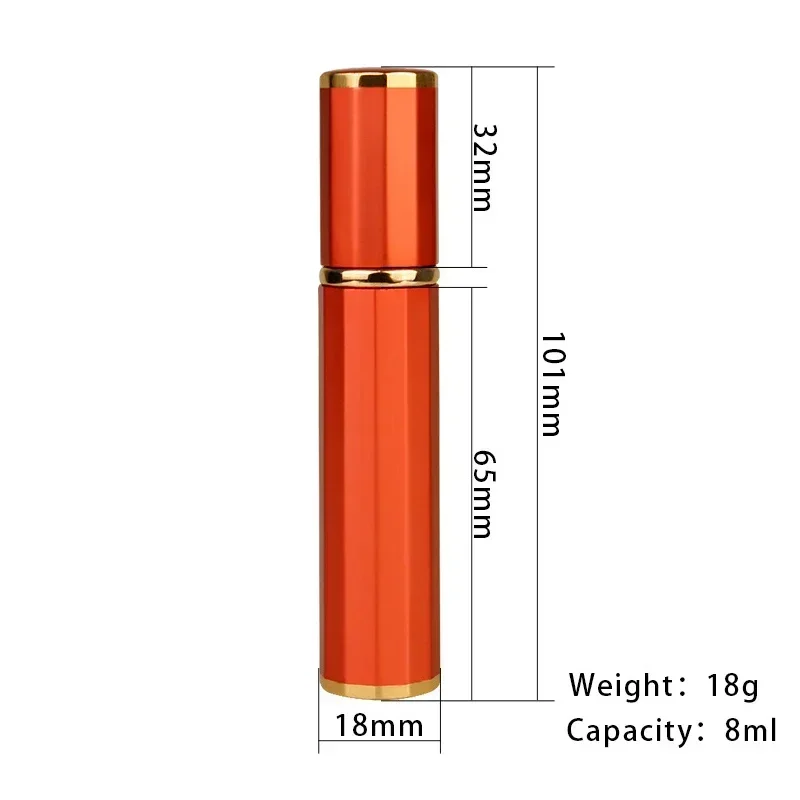 1PC 8ML Perfume Refill Bottle Travel Cosmetic Containers Empty Mini Perfume Spray Atomizer Aluminum Glass Parfum Sprayer