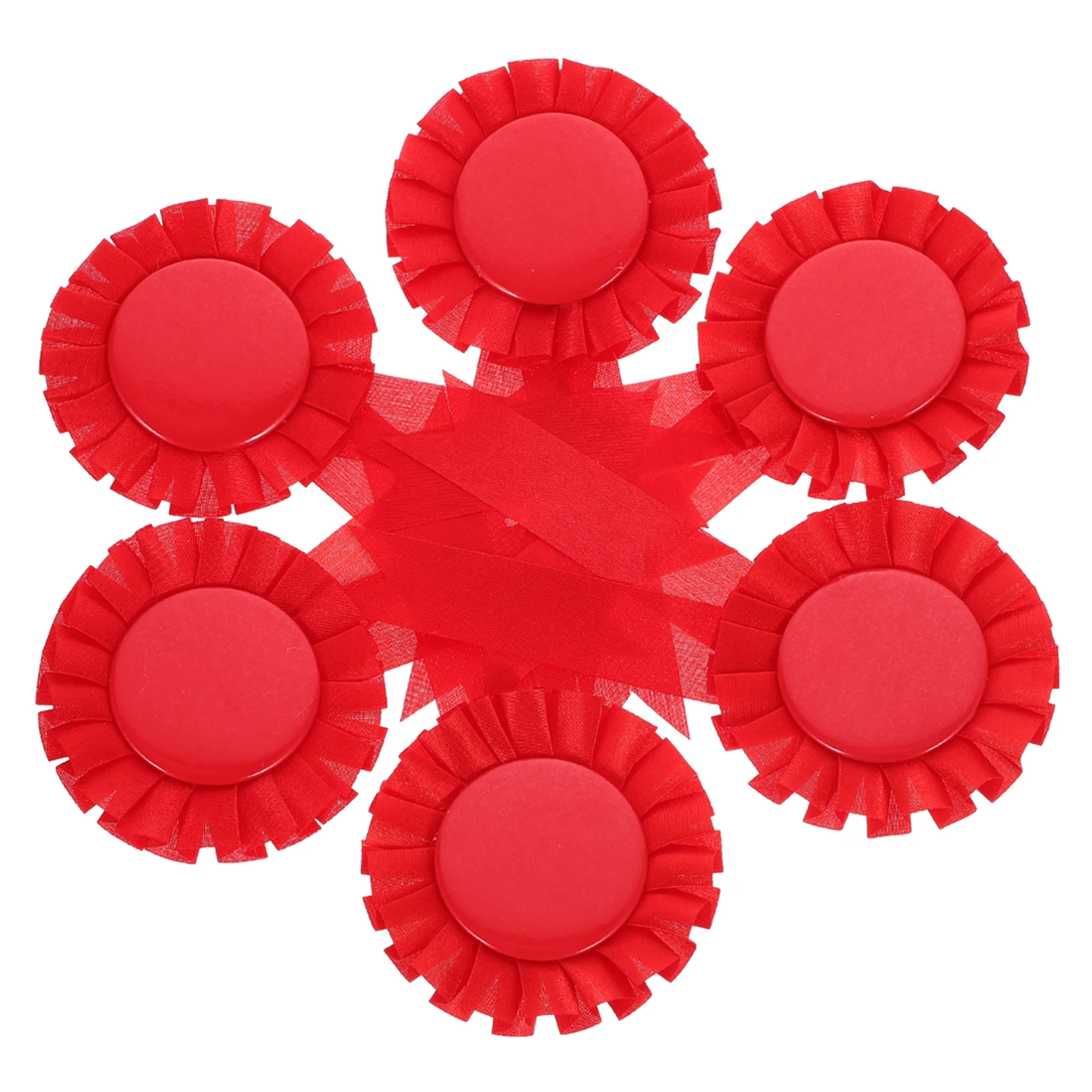 

20pcs Blank Badge Red Satin Cloth Achievement Awards Ribbons Medal Colors Diy Decorative Handicraft Party Supplies