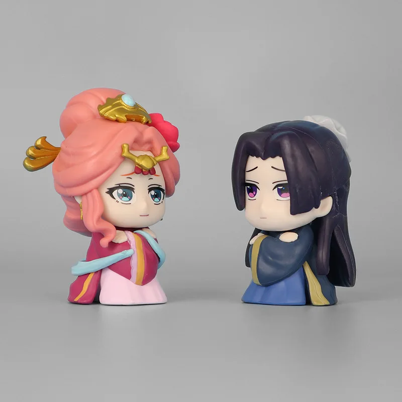 애니메이션 약국 소녀의 속삭임 Q 버전 주요 캐릭터 피규어 Pvc 애니메이션 소녀 모델 자동차 데스크탑 장식품 Collectible Toys Gifts