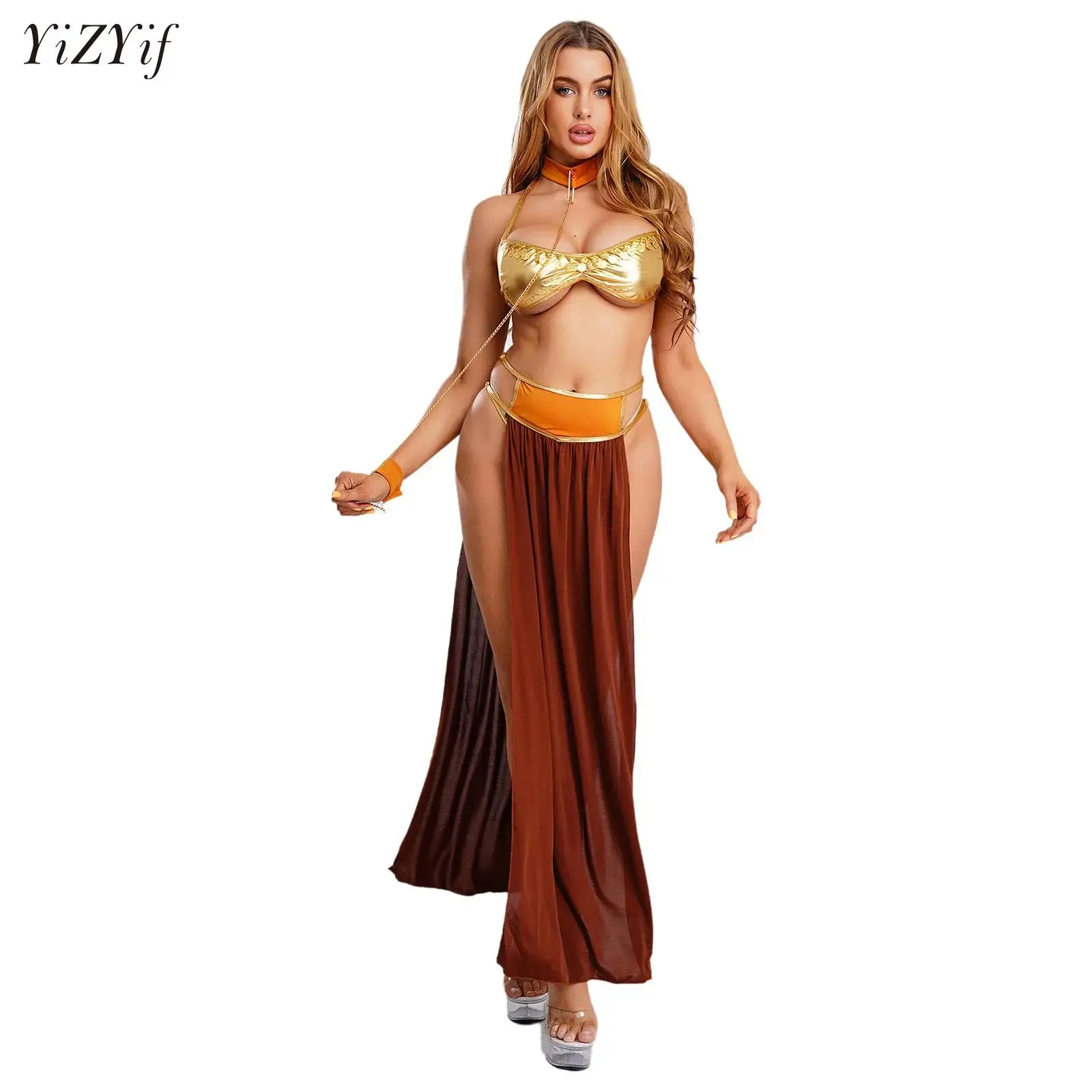 

Anime Halloween Costume Adult Women Egyptian Queen Cosplay Costume Arabian Princess Clothing Belly Dance Beauty Carnival Party
