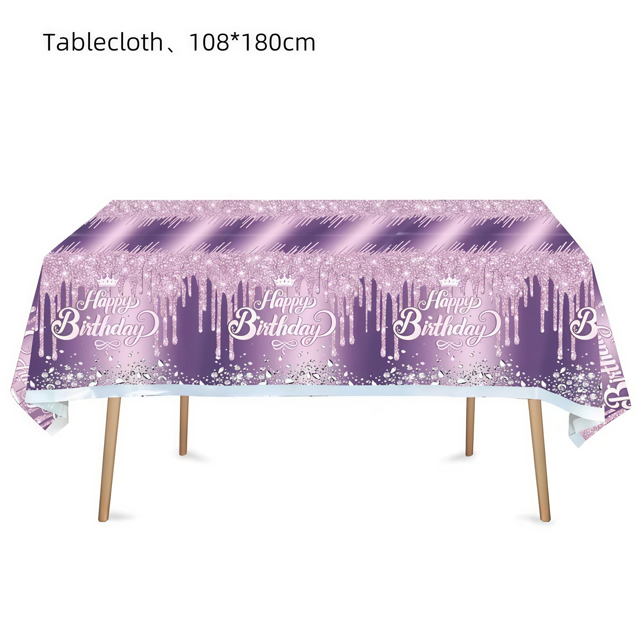 Rosa-Lila Laser-Tischdecke Schimmernde Laser-Regenbogen-Tischdecke Geburtstags-Party-Dekoration Hochzeit Festliche Babyparty-Zubehör – Detail 9
