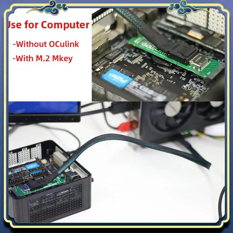 Draagbare M.2 MKEY Naar OCULINK Adapter High Speed GPU Dock PCIE 4.0X4 Mini PC Naar Externe Grafische Kaart Adapter