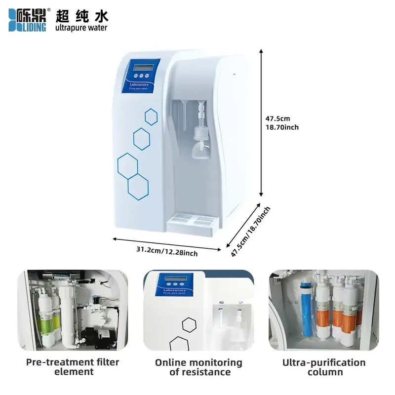 Easy to Maintain Lab Water Purification Apparatus Designed With Quick Change Cartridges and Simplified Sanitization