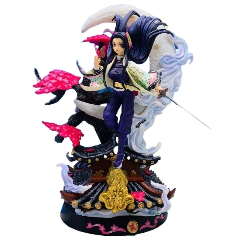 Statue de dessin animé Demon Slayer Kocho Shinobu, 39cm, lumineuse, en Stock, décoration de bureau, cadeau, nouveau ​ ​