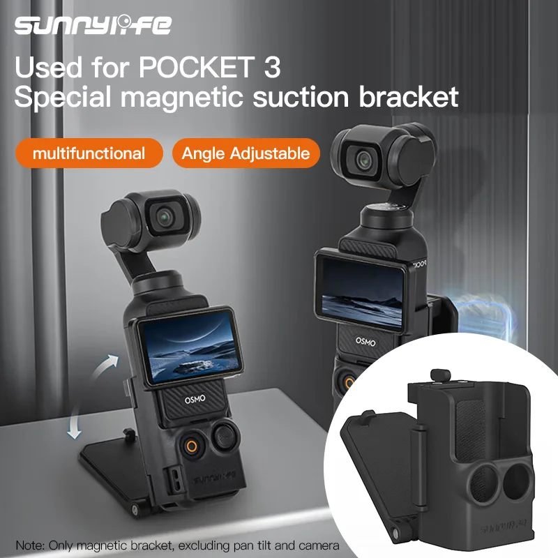 Sunnylife Magnetic Bracket For DJI OSMO Pocket 3 Mount Base Angle Adjustable Multifunctional Desktop Base Camera Accessories