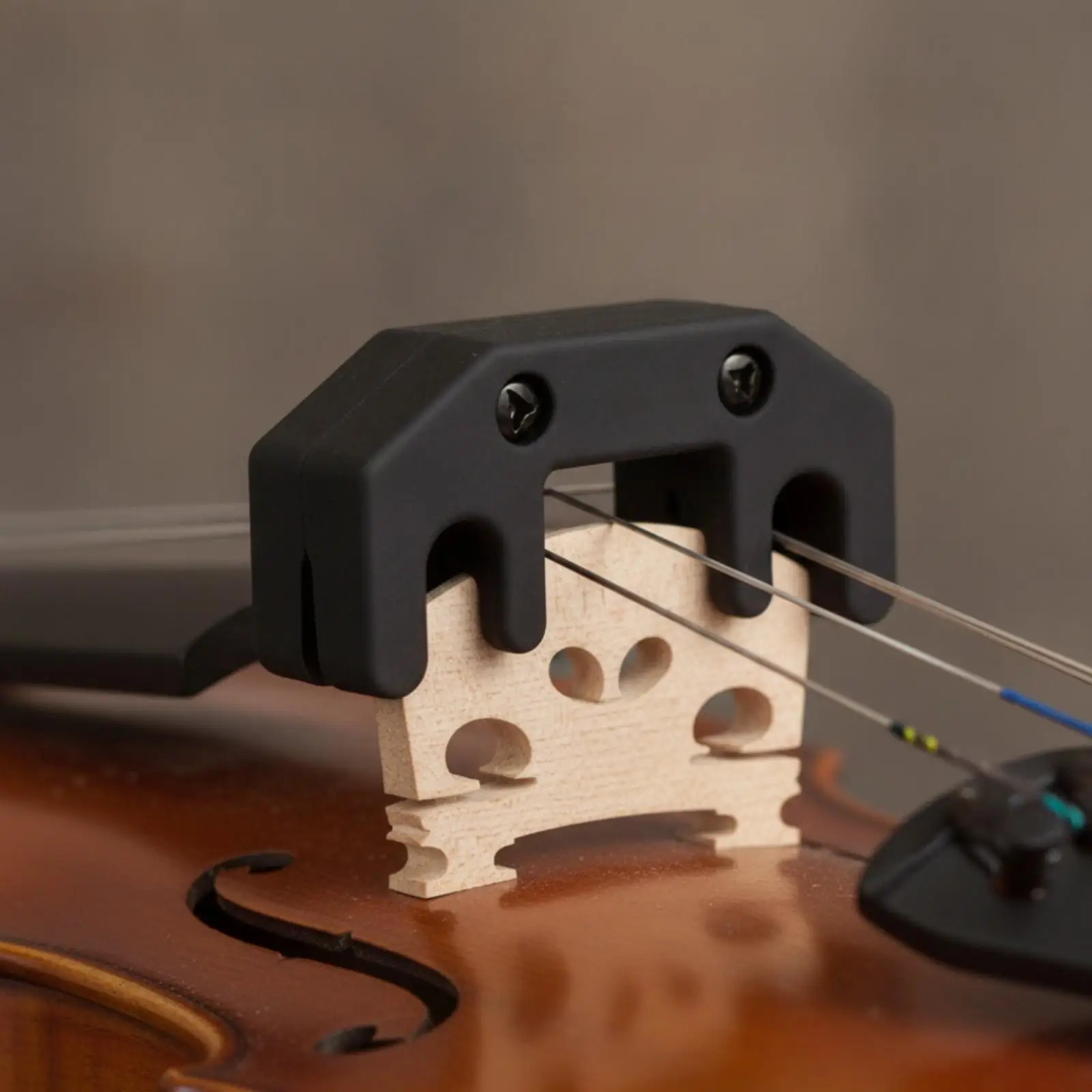 4 4 Violin Mute for Bridge Metal Silicone Construction Sound Reducer Compact Design for Apartment Quiet Practice Session