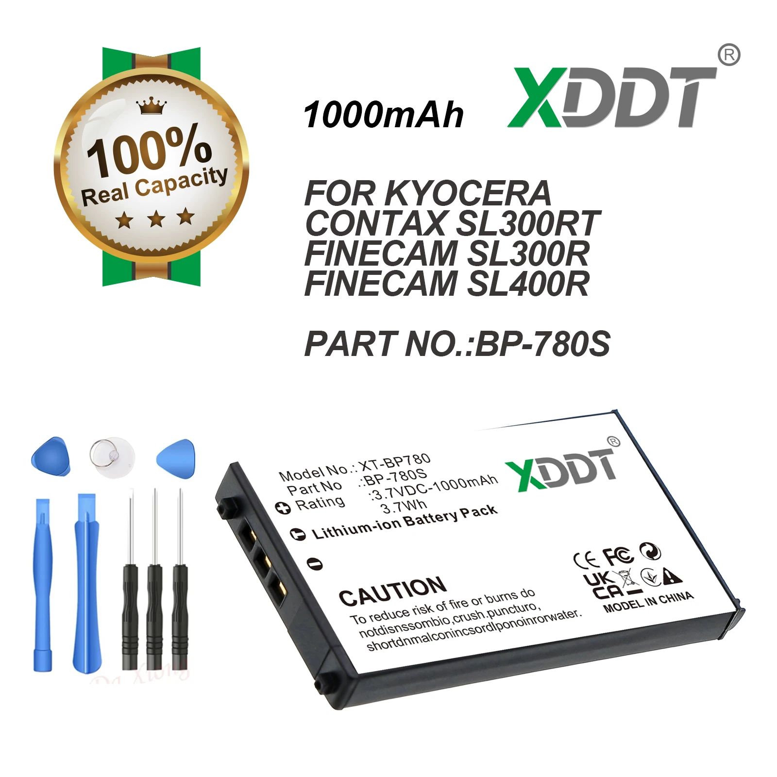 

Аккумулятор XDDT 1000 мАч BP-780S для камер Kyocera CONTAX SL300RT, Finecam SL300R, Finecam SL400R