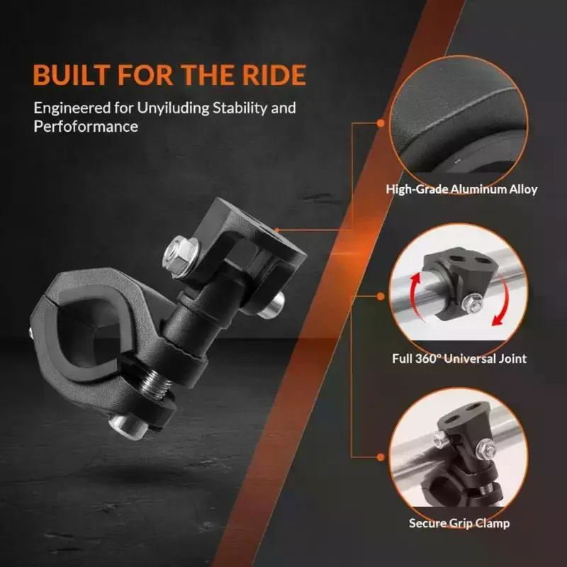 1Pcs Aluminum Alloy Clamp Bracket 360 Degree Adjust: Easy Install For Bike Flashlight