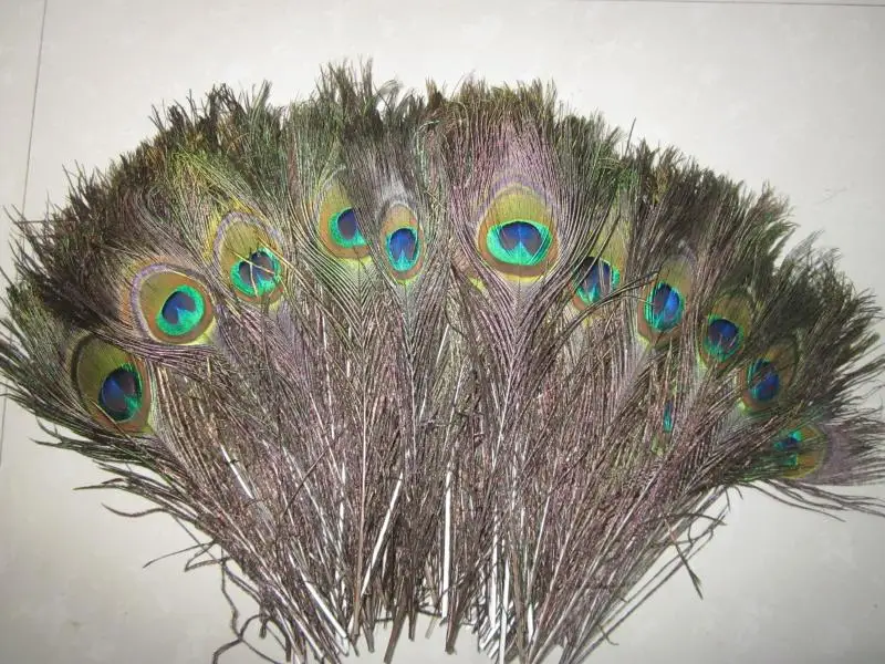 Natural Peacock Feather 25-30CM  Natural 10-12inch for Crafts Decorations for Home Hotel