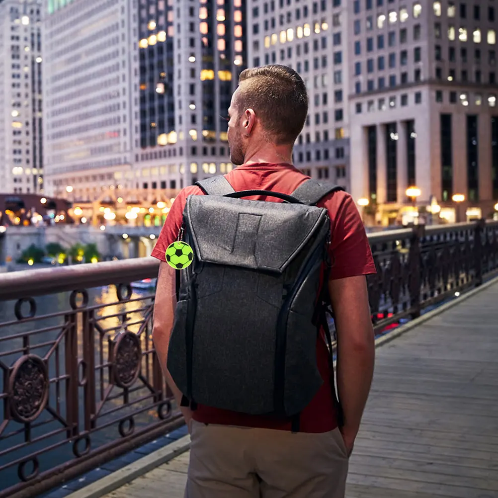 

20Pcs Soccer Reflective Keychains Night Safety Mini Backpack Pendants Outdoor Student Bookbag Accessories Lightweight Portable