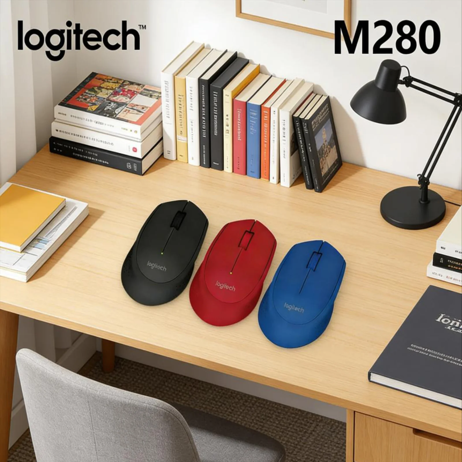 

Logitech M280 Wireless Silent Mouse Ergonomic Lightweight Design 1000 DPI Comfortable Long Battery Life Mouse + M750/M650/M220