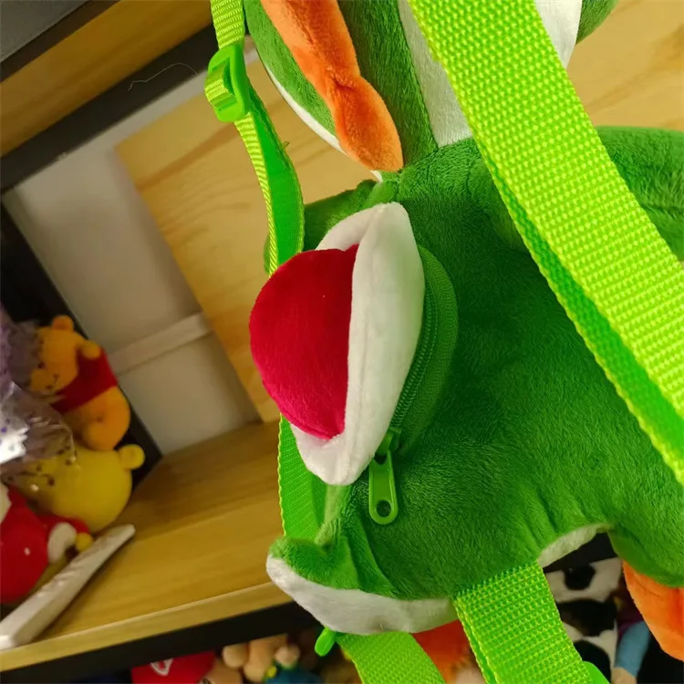 Mochila de pelúcia Super Mario Yoshi, bonecas verdes recheadas, toda coleção de amantes de jogos, 35cm