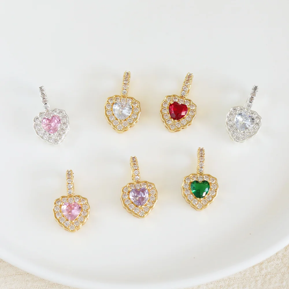 

Сердечный дизайн 40 шт. 12*20 мм фурнитура и компоненты для ювелирных изделий/медь/подвеска «сделай сам»/ручная работа/покрытие из настоящего золота/форма сердца # 194796