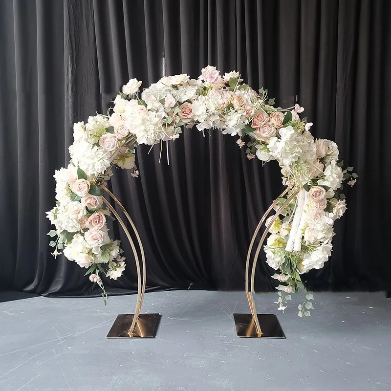 

80cm 10pcs/5pcs)No Crystal Pendant Gold Electroplating Road Lead Wedding Centerpieces Table Decorative Flower Rack Ornaments.