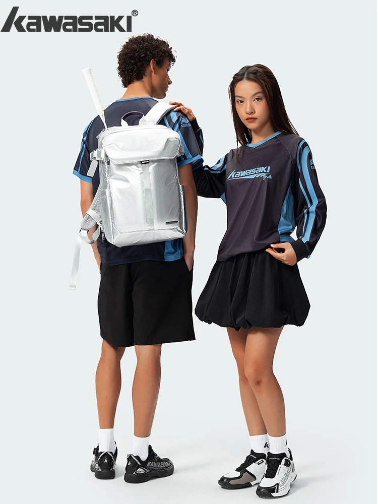 Kawasaki Multi Functional Outdoor Motorcycle Backpack Large Capacity Tennis Bag K2G00-B8233 Basketball Gym Bag