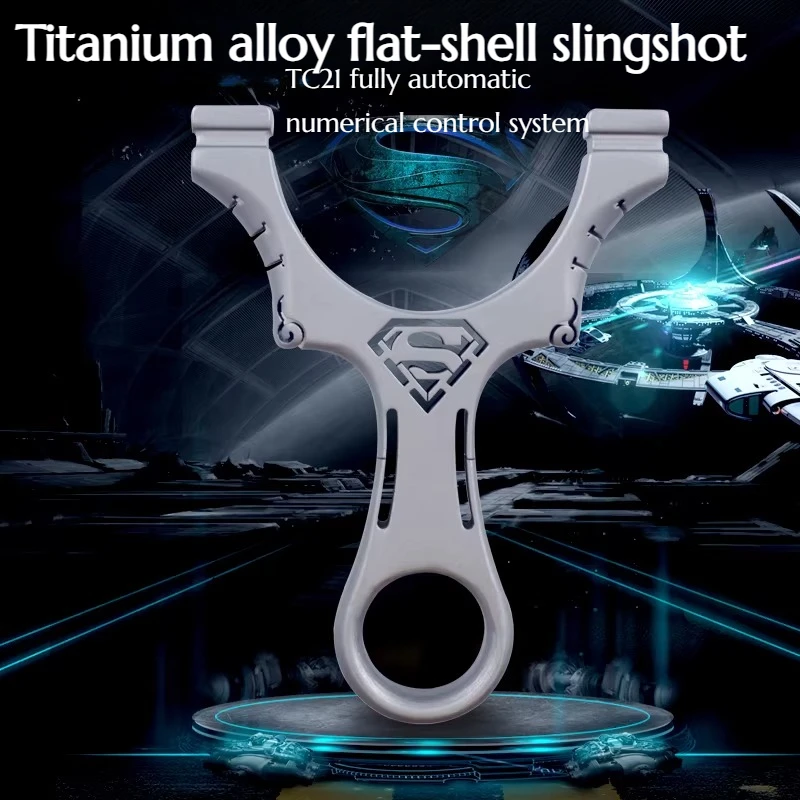Titanium Alloy Flat Leather Slingshot Wire Cutting Machine TC21 Fully CNC Integrated Wire Cutting Precision Tool Outdoor Hunting