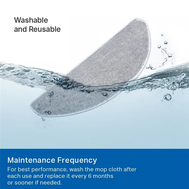 

A20F-Washable Mop Cloth For Tapo RV30 Max Plus, RV30 Max, RV20 Max Plus, RV20 Max Robot Vacuum Cleaner Parts