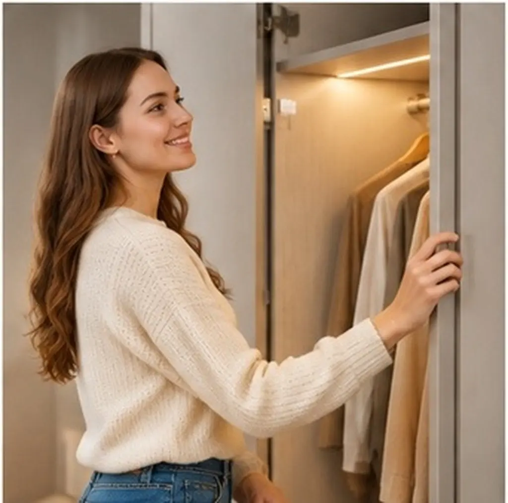 3Pcs Touchless Door Switch Cabinet Light on Off Sensor for Wardrobe Closet Drawer Pantry Cupboard Lamp Electrical Fixture
