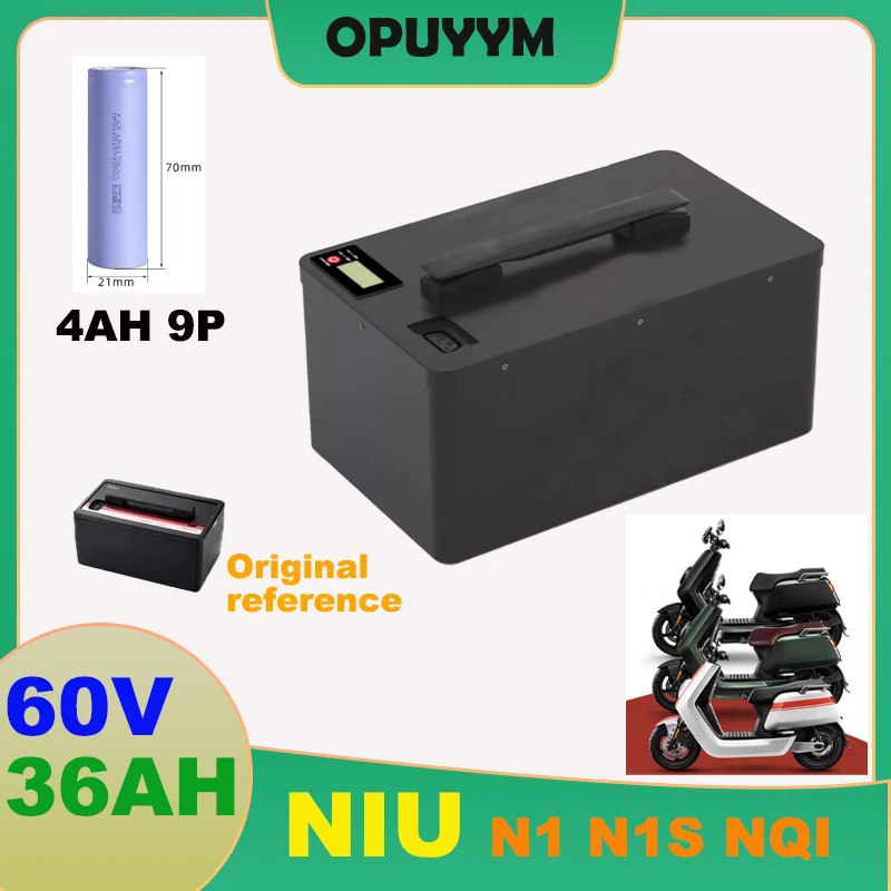 

NIU N1 N1S NQI 60 В 36 Ач литиевая батарея литиевая батарея LI-ION с YY BMS 80A Bluetooth для электромотоцикла