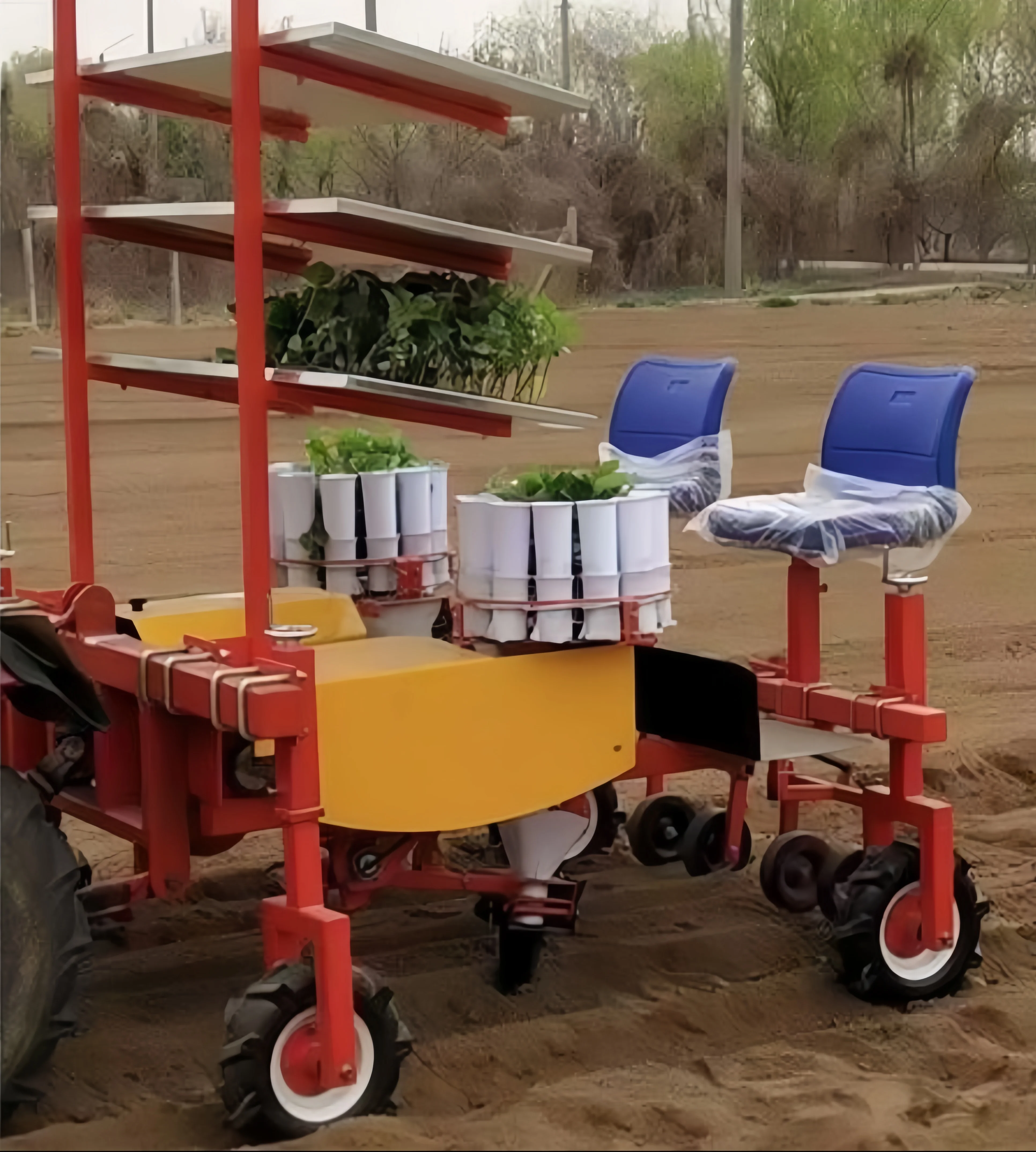 Agricultural Machinery Watermelon Rice Transplanter Tractor Rear Seedling Planter