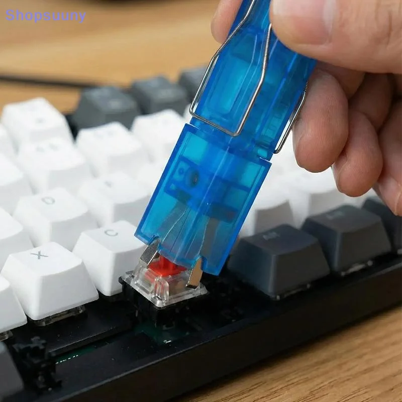[SU]2 In 1 Key Switch Puller Keycaps Puller Clean Brush Unloading Wire Switch Mechanical Keyboard Removal Tool DIY Cleaning Kits