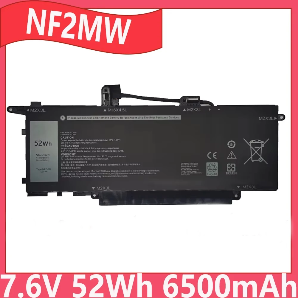 

NF2MW 85XM8 52Wh 6500mAh 7.6V Laptop Battery For Dell Latitude 7400 E7260 E7270 9410 7400 2-in-1 Series