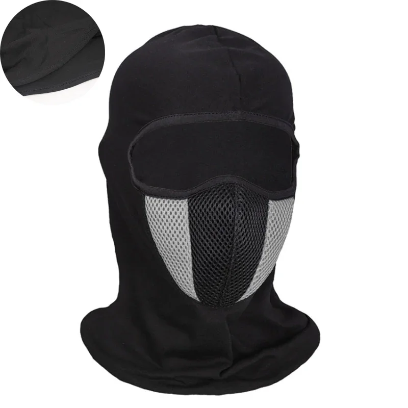 Passamontagna traspirante Moto maschera integrale ciclismo Motocross casco cappuccio Moto Riding Neck Face Hood accessori Moto