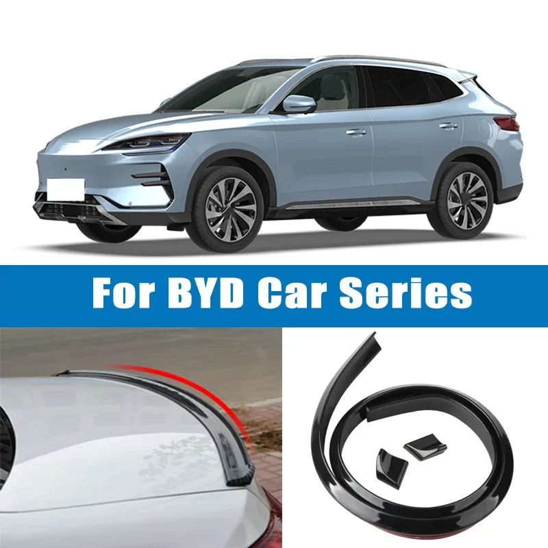 

5D Carbon Fiber Spoiler Refit Tail Auto Trunk Lid Gap Tail Decoration Sealing Strip For BYD Atto 3 Dolphin Tang DM Song PLUS