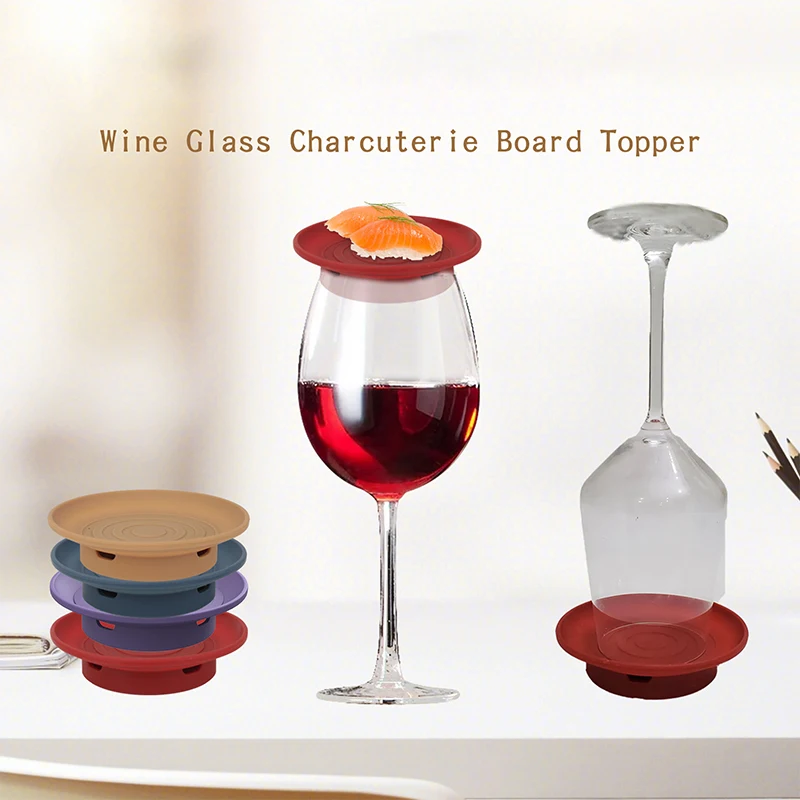 Bicchiere da vino salumi Topper rotondo Gel di silice bicchiere da vino Topper tazza multifunzionale Top Decor per la raccolta sociale